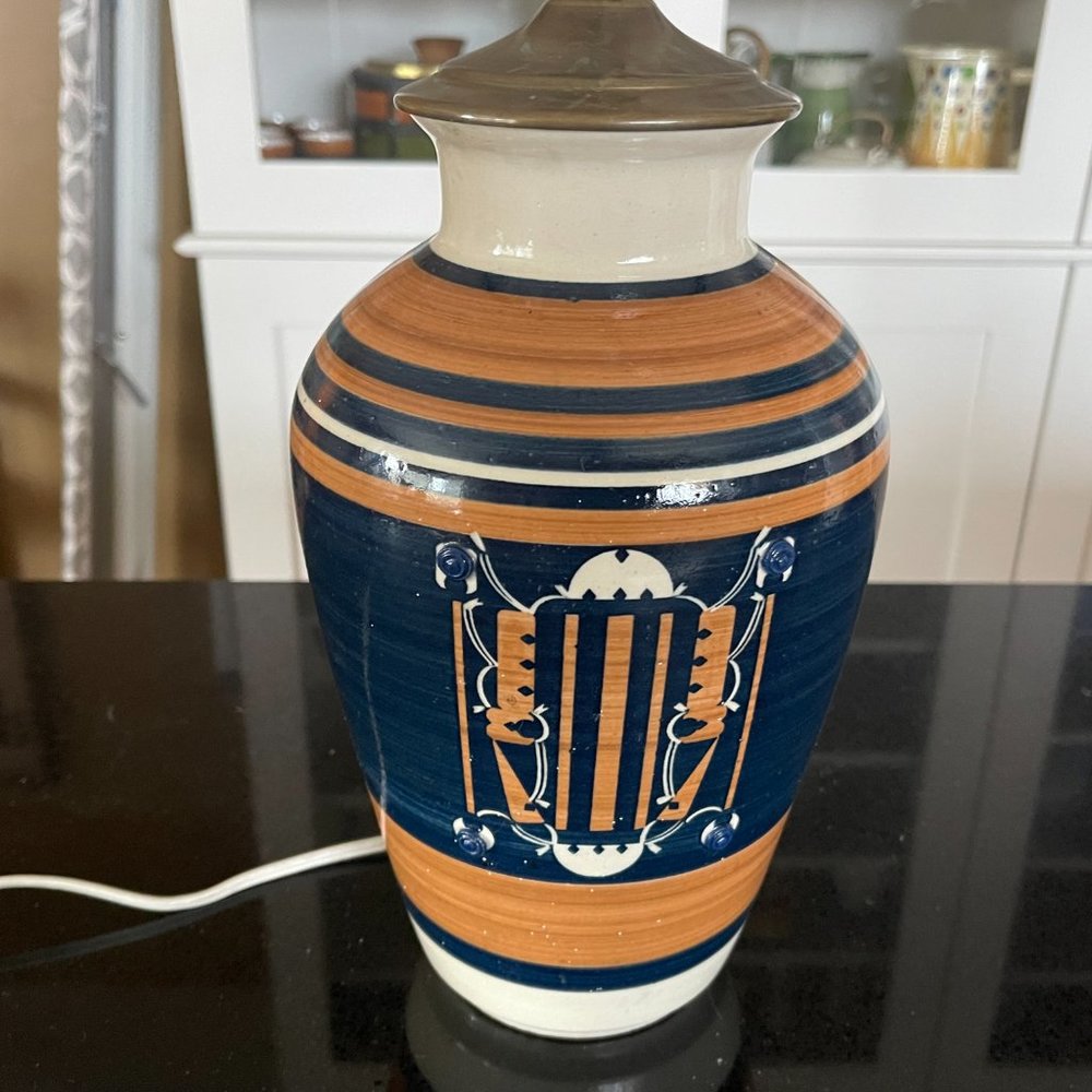 Studio Southwest Art Pottery High Glossy Glaze 3D Accents Table Lamp